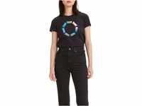 Levi's Damen The Perfect Tee T-Shirt,Batwing Iridescent Caviar,XS