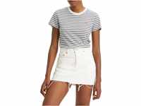 Levi's Damen Perfect Tee Multi Grunge Stripe Chalk Blue XXS