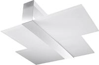 SOLLUX lighting Deckenlampe Deckenleuchte - Deckenstrahler Stahl Glas - 1...