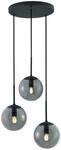 Trio Leuchten Pendelleuchte Balini 308590342, Metall Anthrazit, Glas rauchfarbig,