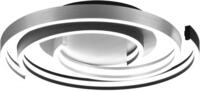 Trio Leuchten LED-Deckenleuchte - Schwarz matt - Aluminium - Metall - &Oslash; 50 cm -
