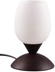 Reality Leuchten Tischleuchte Cup II R59441024, Metall Rostfarbig, Glas wei&szlig;, exkl.