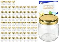 MamboCat 75er Set Rundgl&auml;ser 212 ml nieder Deckelfarbe Gold to 66 inkl. Diamant