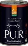 defu Hundefutter | 1 x 400 g | PUR Bio Weiderind | Premium Bio Nassfutter 