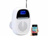 VR-Radio Duschradio: Badezimmer-Akku-Radio mit DAB+/FM, Bluetooth,