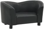 vidaXL Hundesofa Schwarz 67x41x39cm Kunstleder Hundecouch Hundebett Haustier