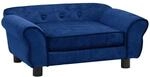vidaXL Hundesofa Blau 72x45x30 cm Pl&uuml;sch