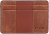 Fossil Brieftasche für Herren Everett, Leder/PVC Kartenetui Medium braun 10,2 cm L x