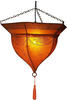 GURU SHOP Henna - Leder Deckenlampe/Deckenleuchte - Mali Orange, 34x41x41 cm,