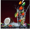ARTland Glasbilder Wandbild Glas Bild einteilig 30x30 cm Quadratisch Früchte im