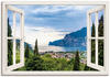 ARTland Leinwandbilder Wandbild Bild Leinwand 130x90 cm Querformat Fensterblick