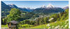 ARTland Wandbild Alu Verbundplatte für Innen & Outdoor Bild 60x30 cm Alpen