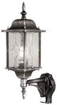 Wandleuchte Au&szlig;enleuchte Laterne Sensor Metall Glas H 53,2 cm 1 Flammig schwarz