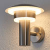 Lindby LED Wandlampe/Wandleuchte außen, Edelstahl, Kunststoff,...
