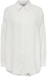 ONLY Damen Lange Oversized Hemd Bluse Langarm Classic Tunika Oberteil mit Schlitzen