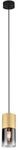 Trio Leuchten Pendelleuchte Robin 310600154, Metall Messing matt, Glas rauchfarbig,