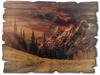 ARTland Wandbild aus Holz Shabby Chic Holzbild 40x30 cm Rechteckig Alpen...