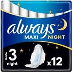always Maxi Binde - Gr&ouml;&szlig;e 4 - Night mit Fl&uuml;geln 12 St&uuml;ck