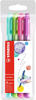 Filzschreiber - STABILO pointMax - 4er Pack - Designfarben - eisgrün, hellgrün,