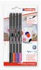 edding 4200 Porzellanpinselstift - bunte Farben - 4 Stifte - Pinselspitze 1-4 mm -