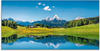 Glasbilder Wandbild Glas Bild einteilig 100x50 cm Querformat Alpen Berge...