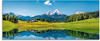 Glasbilder Wandbild Glas Bild einteilig 125x50 cm Querformat Alpen Berge...