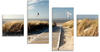 ARTland Glasbilder Wandbild Glas Bild Set 4 teilig 120x70 cm Querformat Strand...