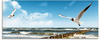 ARTland Glasbilder Wandbild Glas Bild einteilig 125x50 cm Querformat Strand...