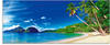 ARTland Glasbilder Wandbild Glas Bild einteilig 125x50 cm Querformat Karibik...