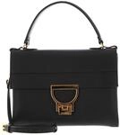 Coccinelle Leder Handtasche Umh&auml;ngetasche Arlettis Handbag Noir schwarz