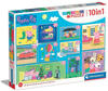 Clementoni 20271 Supercolor 10 In 1 Peppa Pig-Kinderpuzzle 10 in 1 (3x18, 4x30, 2x48