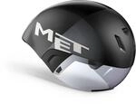 MET - Codatronca Rennradhelm in Schwarz/Silber, Gr&ouml;&szlig;e M (56-58 cm)