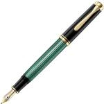 Pelikan F&uuml;llhalter Souver&auml;n 400, Schwarz-Gr&uuml;n, Feder B (breit), hochwertiger