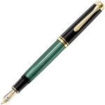 Pelikan F&uuml;llhalter Souver&auml;n 600, Schwarz-Gr&uuml;n, Feder F (fein), hochwertiger