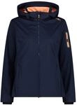 CMP - Leichte Softshelljacke f&uuml;r Damen mit abnehmbarer Kapuze, Blauer Sonnenaufgang,
