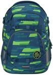 coocazoo Schulrucksack Mate &bdquo;Lime Stripe&rdquo;, blau-gr&uuml;n, ergonomischer &