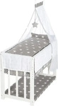 roba 289153WEV190, roba Stuben- & Beistellbett 'Little Stars' 3 in 1, Babybett wei&szlig;,