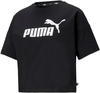 PUMA Damen Ess cropped logo t-shirt Crop Top, Puma Black, XS EU