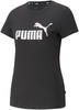 PUMA Damen ESS Logo Tee T-Shirt, Black-Silver Metallic, S