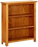 vidaXL Eichenholz Massiv B&uuml;cherregal 3 F&auml;cher Standegal Wandregal Aktenregal