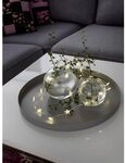 Konstsmide LED Dekolicherkette, 20 transparente Sterne, mit an/aus Schalter, mit