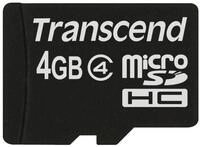 Transcend TS4GUSDC4 Micro SDHC 4GB Class 4 Speicherkarte Schwarz