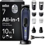Braun All-In-One Trimmer-Set 7, 10-in-1 Multigroom, Barttrimmer, Nasenhaartrimmer,