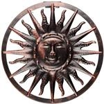 LED Solar Wand Lampe Sonnen Design Garten Au&szlig;en Deko Lampe kupfer rund Haushalt