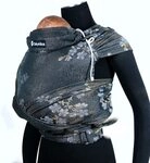 Didymos DidyKlick 4u Babytrage - Halfbuckle Tragehilfe Blaue Bl&uuml;te - f&uuml;r Babys und