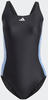 ADIDAS Women's 3S CB Suit Swimsuit, Black/Blue Fusion/White, 32