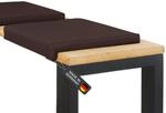 Lycce Bankauflage Klemmkissen 1 Leiste, Sitzkissen Kunstleder braun, Banktiefe...