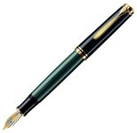 Pelikan F&uuml;llhalter Souver&auml;n 600, Schwarz-Gr&uuml;n, Feder M (mittel), hochwertiger