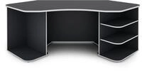 byLIVING Schreibtisch THANATOS, Gamingtisch in Anthrazit mit Kanten in Wei&szlig; 