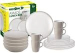 Brunner 0830155N.C8X Campinggeschirr Set f&uuml;r 4 Personen, Lunchbox Amad&egrave;, 16-teilig